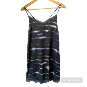 Aerie Slip Dress Womens Small Silky Lace Tie Dye Chemise Lingerie Sexy Boho Mini